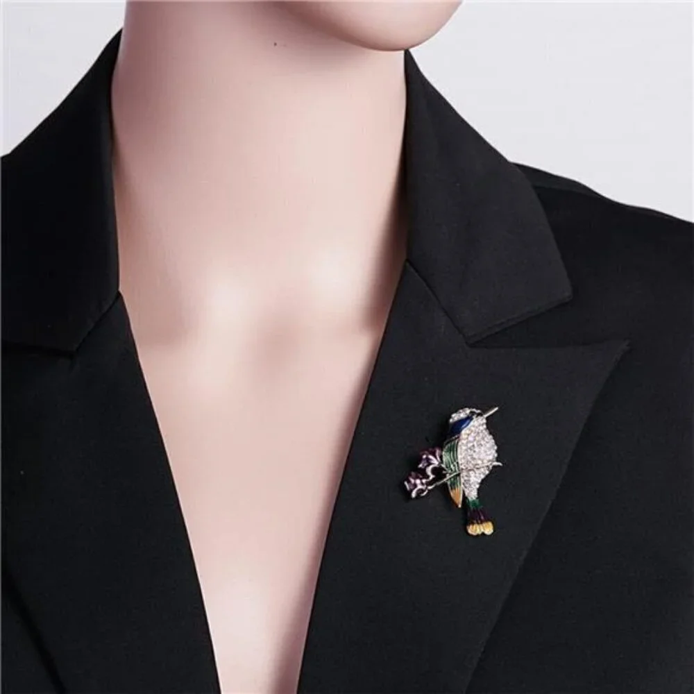 Hummingbird Pin Brooch Set Fashion Men and Women Elegant Bird Brooch set